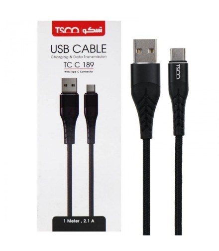 کابل تبدیل USB به USB-C تسکو مدل TC C189 طول 1 متر